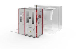 unirobot P khs - A compact handling system with drawer system for taking 2 to 7 workpiece carriers in formats of up to max. 600 x 400 mm.